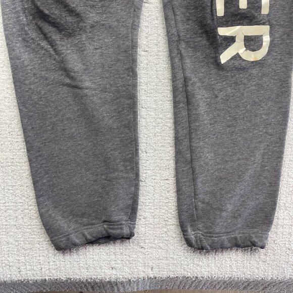Hollister Pants Mens Medium Grey Sellout Logo Print Joggers Sweatpants Read - Picture 4 of 12